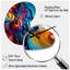 Tourbillon psychédélique Popart - forme d'horloge murale multicolore - forme unique-105567903