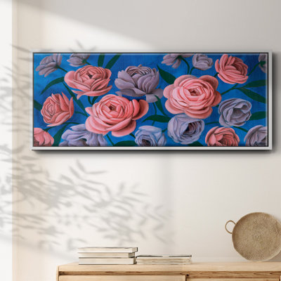 Layered Petals III- Framed Canvas