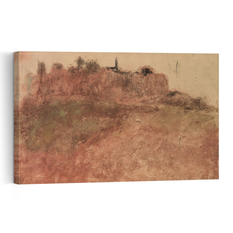 Estérel Village, vers 1890. Estampe d'art mural représentant un paysage abstrait contemporain., H 24 po x l 36 po