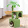 43" Cat Tree Tower, Climbing Tree With Cat Scratching Posts, 2 Big Condos And Hammock