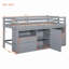 Lit mezzanine avec tablettes et 4 tiroirs-660316452