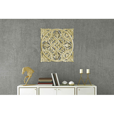 Handmade Traditional Abstract Wall Decor on Solid Wood