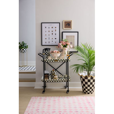 Rosy Check 3' X 5' Floor Mat