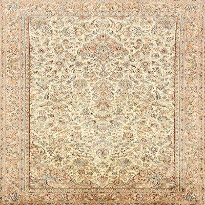 Tapis beige traditionnel/crème/noir Messancy