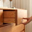 Simple solid wood multi-drawer storage sideboard-129742196