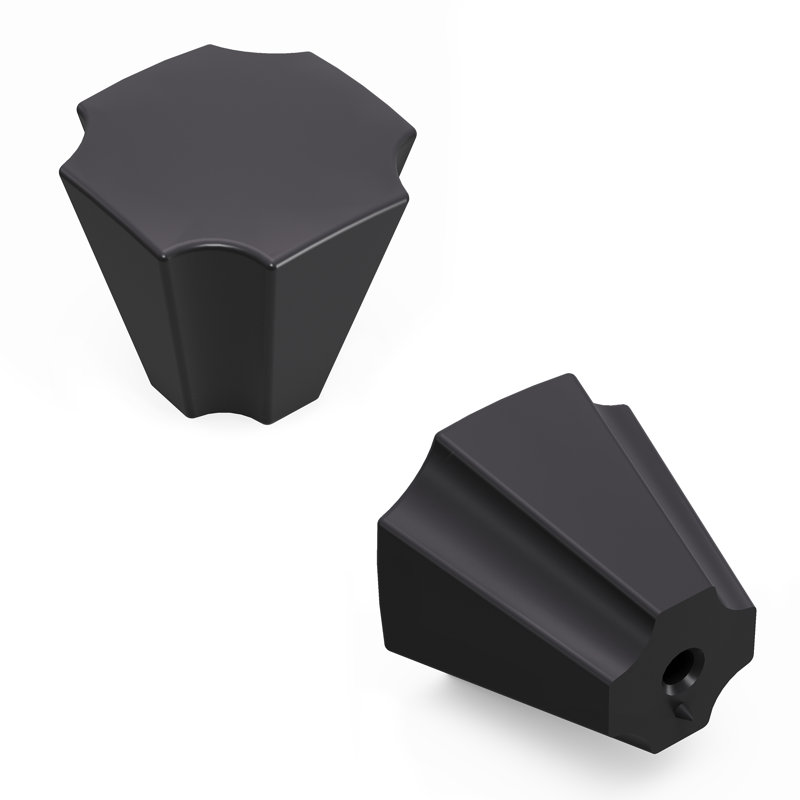 Monarch Collection Knob - 1-1/8" x 1-1/8 " Cabinet Knob - Transitional Hardware for Drawers & Cabinets, Matte Black