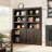 5 Tier Bookshelf With Storage, 68.7'' Tall Bookcase, Wooden Storage Cabinet-1882519101
