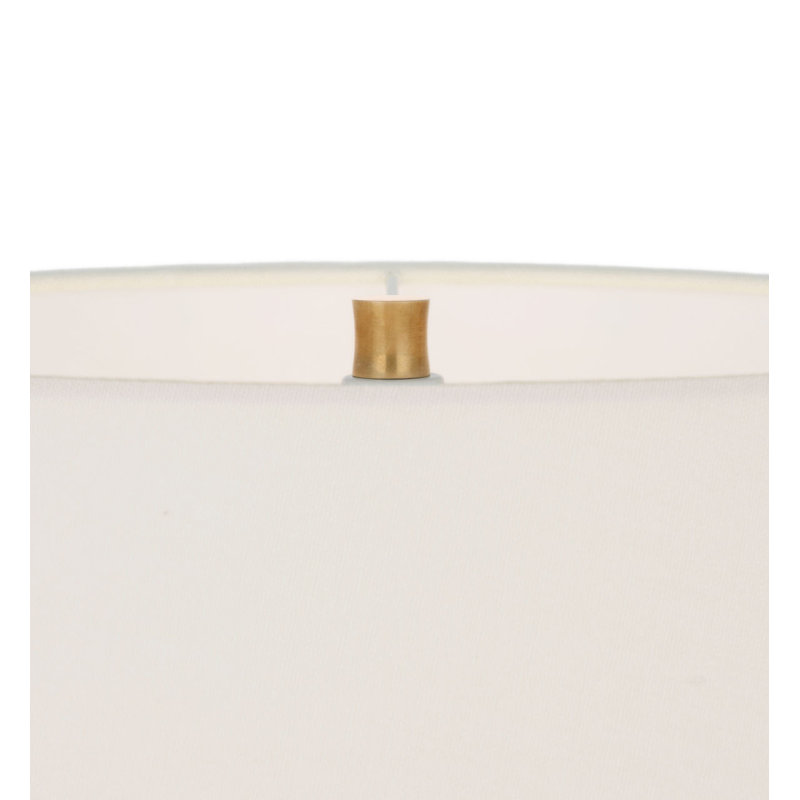 Damson 26" Table Lamp in Tobacco Stoneware with Linen Shade