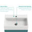 Lavabo de salle de bain intégré en céramique blanche 20 po x 14 po avec 1 trou de robinet - Finition, teinture, style contemporain, surface lisse, trou de cuisine brillant sans entretien, trop-plein, design moderne Scratch