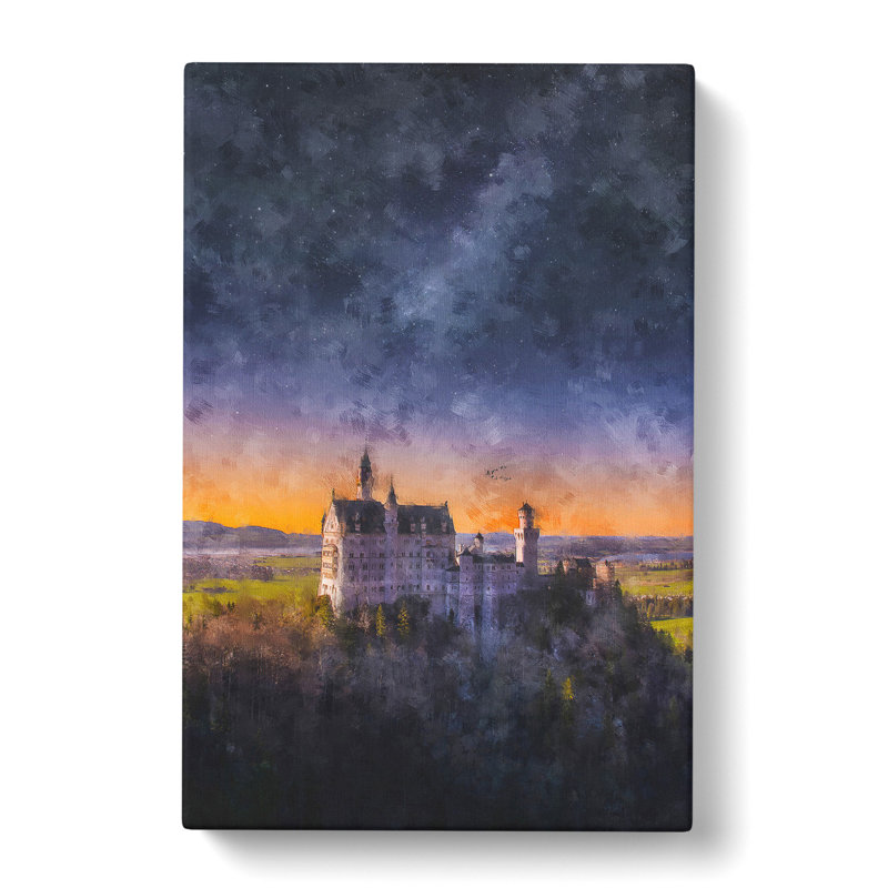 Neuschwanstein Castle At Dusk - Wrapped Canvas, 60cm H x 40cm W x 3cm D