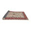 Tapis en laine rouge / beige-1944397265