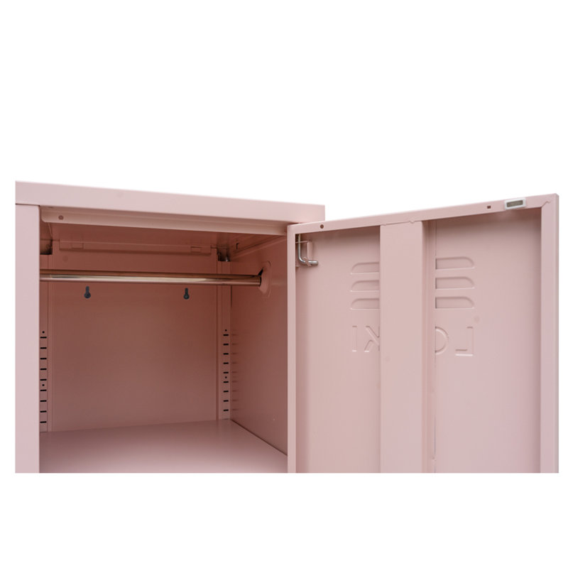 Oberdan 1 -Door 4 -Shelf Storage Cabinet, Pink