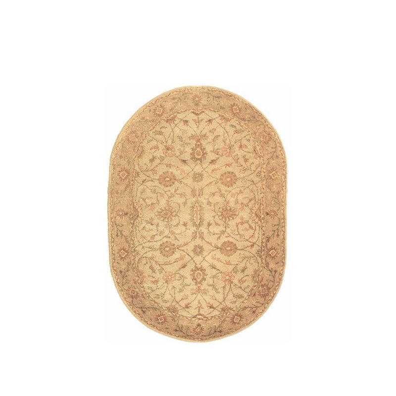 Tapis oriental en laine touffeté à la main Dunbar, Ovale 4 pi 6 po x 6 pi 6 po