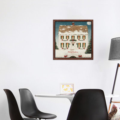Merry Lil House Square - Merry Christmas by David Carter Brown - Print on Canvas