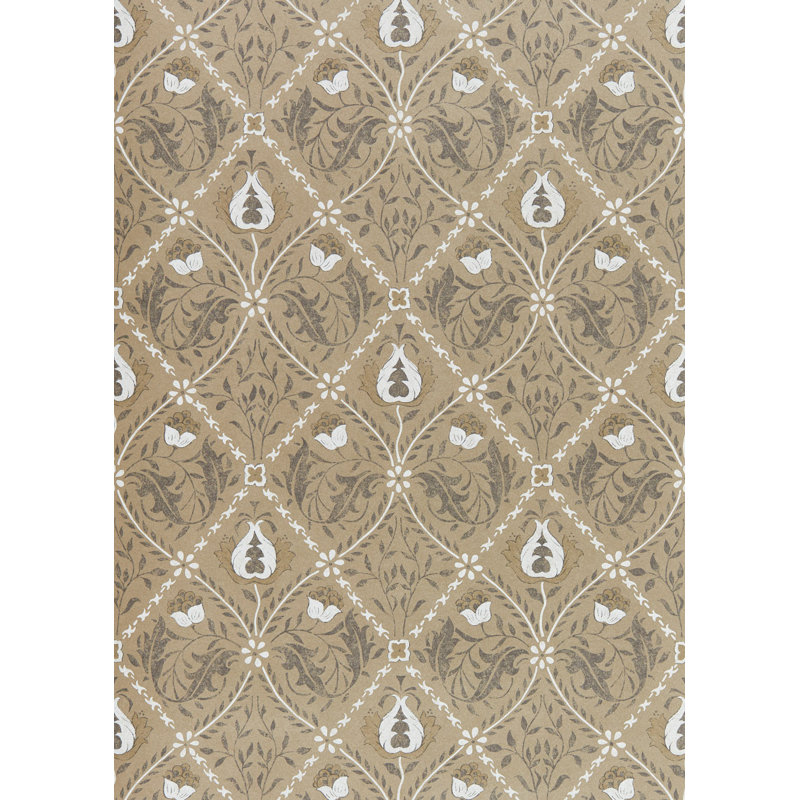 Pure Trellis Wallpaper, Gold