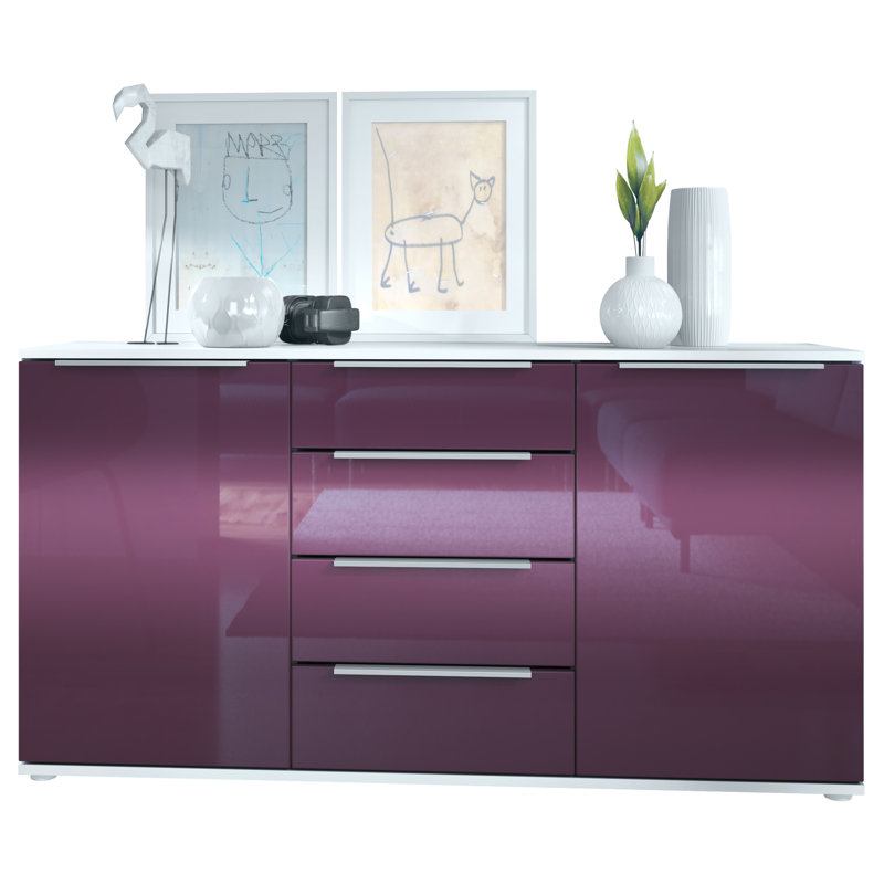 Adriannah Sideboard, High-Gloss Blackberry 