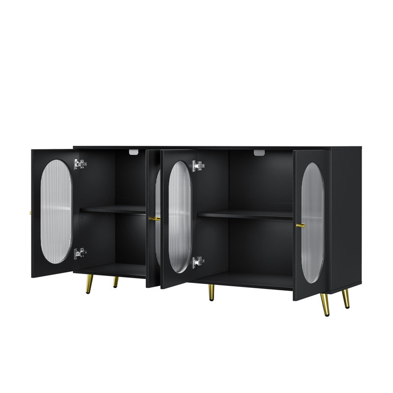 Buffet d'appoint moderne avec portes en acrylique