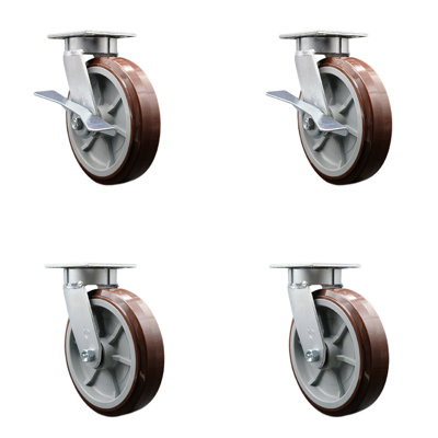 4 Piece Poly on Polyolefin Caster Set