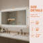 Miroir de salle de bain mural rectangulaire l 72 po x H 36 po Currin-2021017928