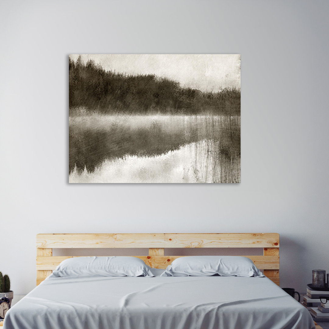 Misty Morning On The Lake by Kimberly Allen - Wrapped Canvas Print