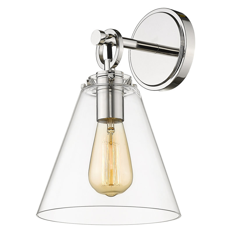 Burnside Armed Sconce, Polished Nickel