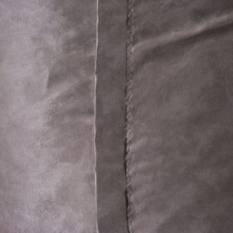 Pouf cylindrique en suède de microfibre 6,5 pi, Suède gris