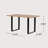 Solid Wood Top Metal Base Dining Table