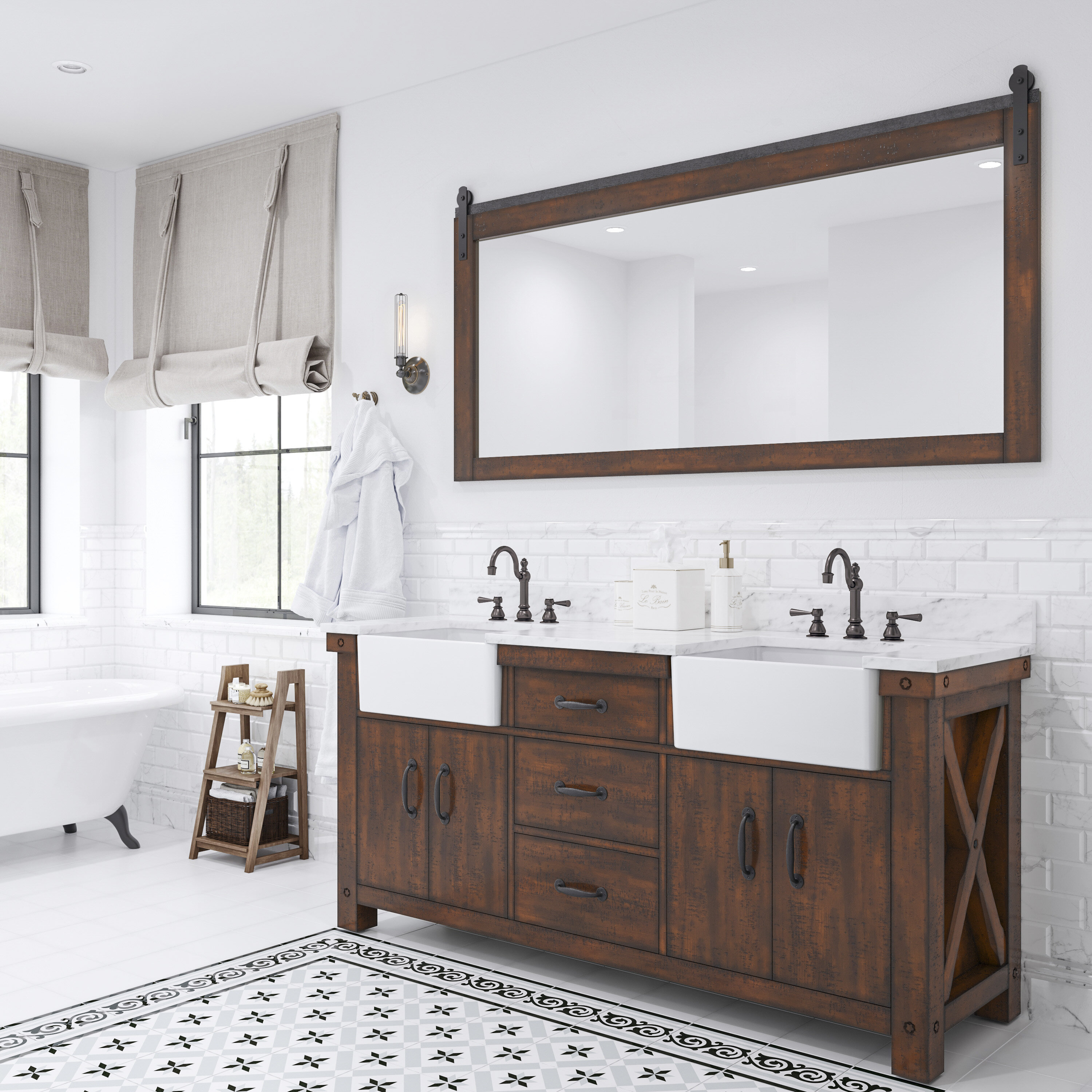 https://assets.wfcdn.com/im/83046742/compr-r85/1298/129846051/keighley-72-carrara-white-marble-countertop-bath-vanity-in-rustic-sienna-with-mirror.jpg