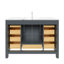 Ensemble de meuble-lavabo autoportant gris anthracite avec plateau en marbre de Carrare 48 po Anvay-1141483230-1147720377