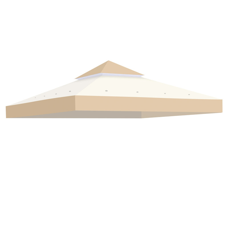 Couvre-abri de patio à 2 niveaux de remplacement pour abri de jardin UV30 + de Yescom, H 56,69 po x l 98,43 po x P 98,43 po