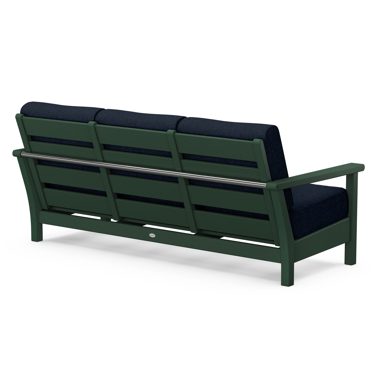 POLYWOOD® Harbour 75" Sunbrella® Patio Sofa, Marine Indigo, Green