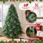 Arbre de Noël vert avec support, non pré-éclairé et pré-éclairé, 14 tailles disponibles-1577673319-1577673312