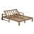Farmhouse-Styled Wooden Outdoor Sunbed For Ultimate Relaxation Outdoor Daybed Seating 2 People For Poolside, Garden And Backyard