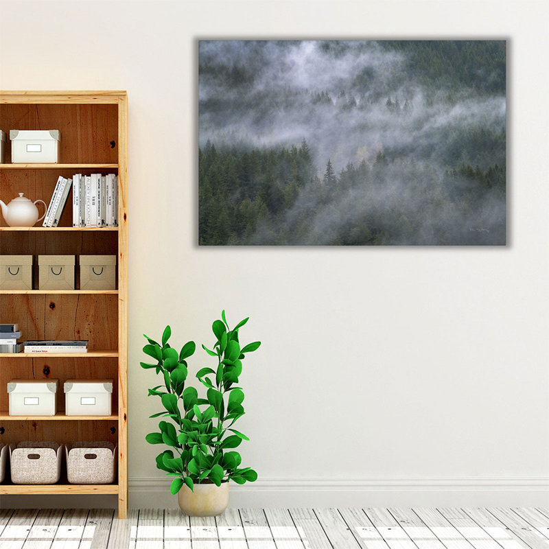 «Misty Mountains North Cascades», reproduction d'art sur toile, H 16 po x l 24 po