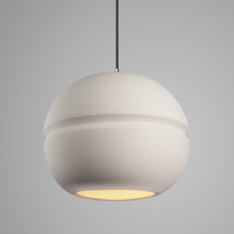 1 - Light Single Pendant, LED, Bisque, Polished Chrome