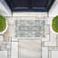 Tapis de porte en cristal imprimé motif damas Welcome, par Tim Coffey, 18 po x 30 po