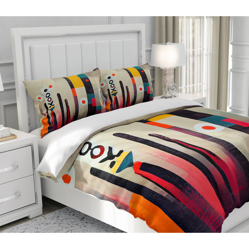 Abstract Duvet Cover, King Duvet Cover + 2 King Shams