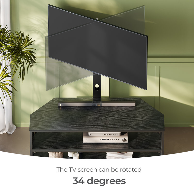 Wrought Studio™ TV Stand with Mount, Power Outlets and LED Lights ...