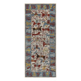 Rug & Kilim’S Caucasian Style Runner Rug With Colorful Horse Rider Pictorials