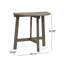 Table bistro d'extérieur pliante demi-ronde en bois d'acacia, finition grise-260670673