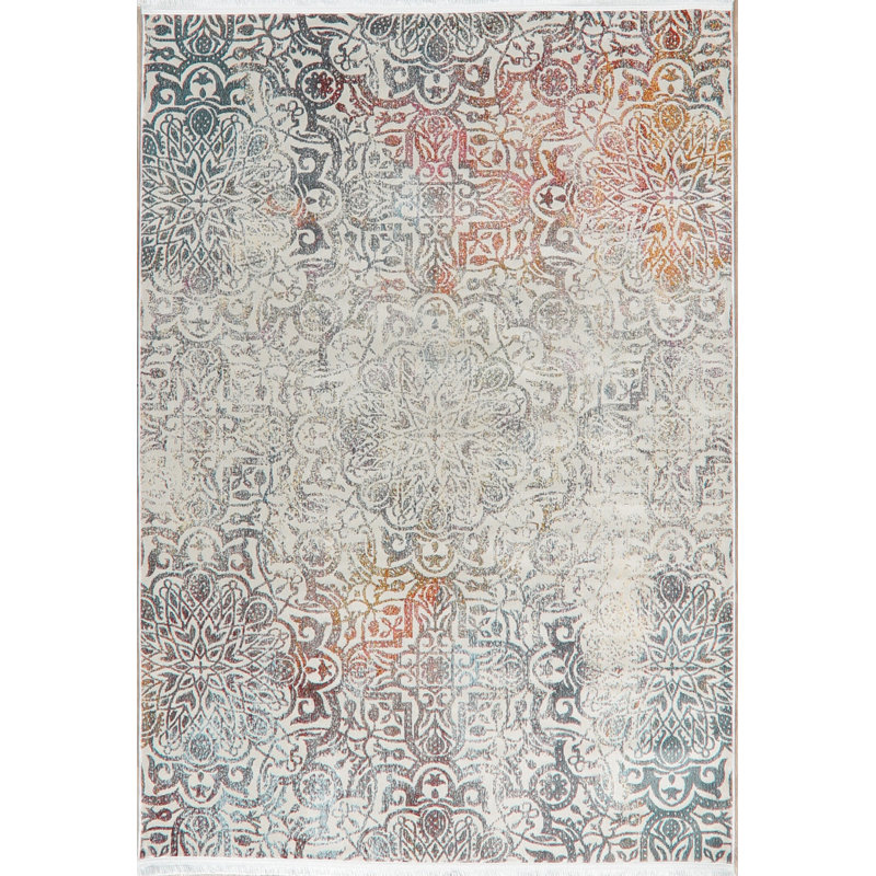Tapis gris en polypropylène Arradene, Rectangle 5 pi x 7 pi