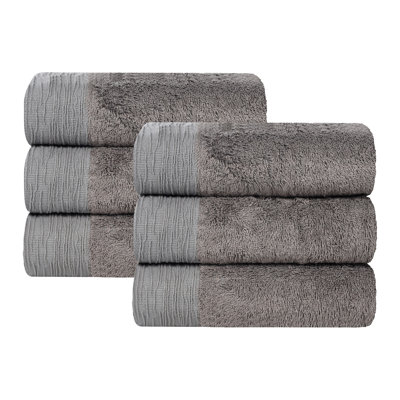Rayon From Bamboo Cotton Blend Eco-Friendly Hypoallergenic Soft Solid Towel Set
