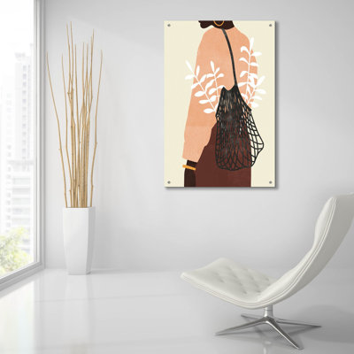 Art mural en verre épique «Gatherer 2» par Emma Scarvey, 24 po x 36 po