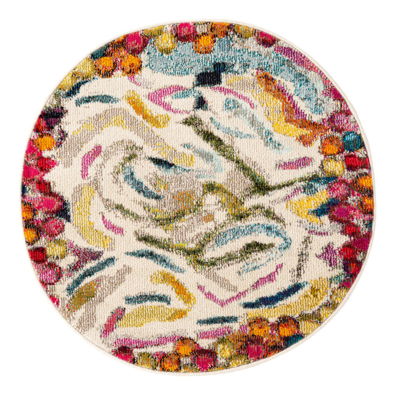 Washable Indoor Rug, Round 3'3"