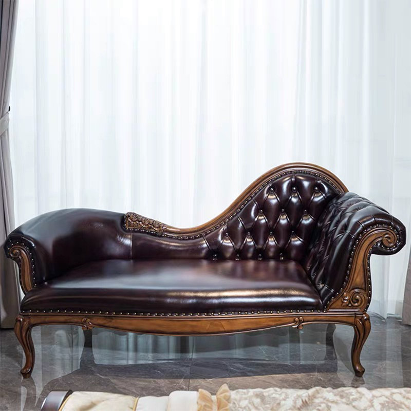Élégante chaise en bouleau en similicuir, Orienté à droite