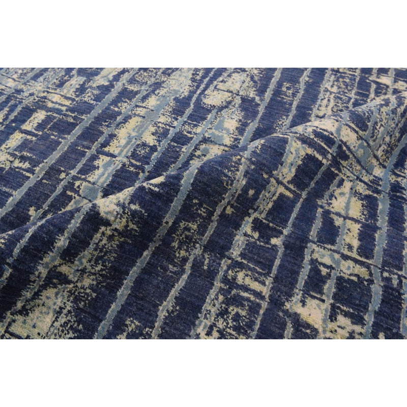Contemporary One-of-a-Kind Rectangle 10' x 13'5" Hand Knotted Area Rug