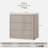  Modern Fluted Waveform Panel 3-Drawer Nightstand-100685089