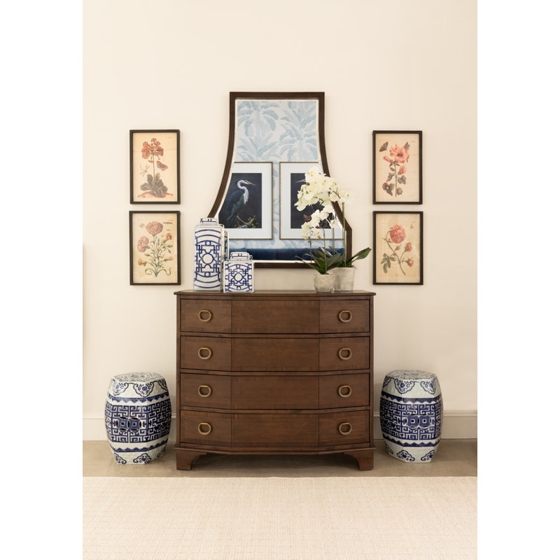 Great House Hourglass Hall Mirror, Whitewash