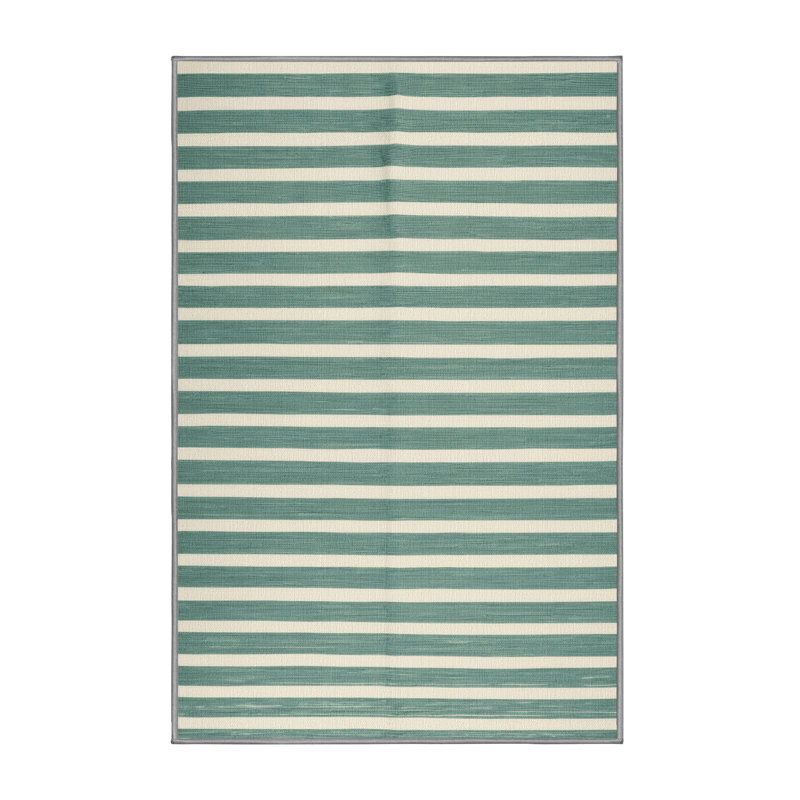 Machine Washable Horizontal Stripes Gray Area Rug, Rectangle 8' x 12'