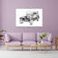 «Elegant Classic Car Dessin», impression murale rétro classique élégante-881211649